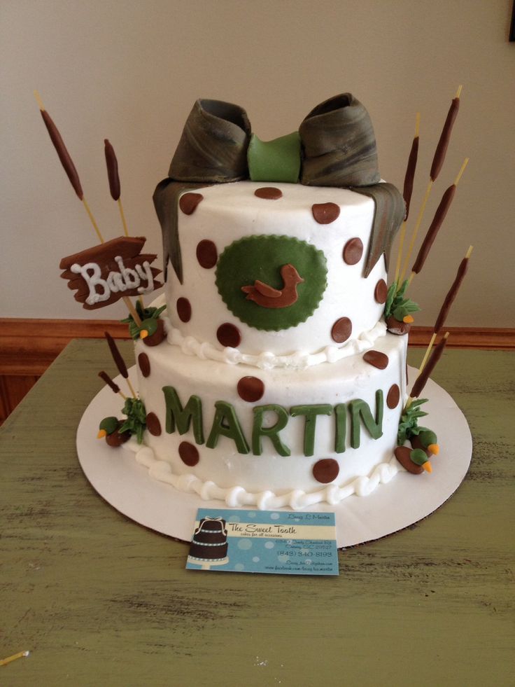 Hunting Themed Baby Shower Cake Hunting Themed Baby Shower Cake