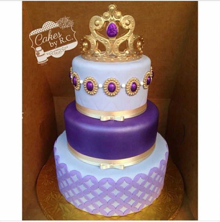 Images of Royal Purple and Gold Baby Shower Cake