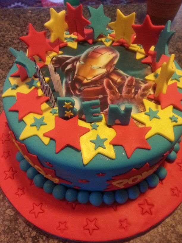 Iron Man Birthday Cake