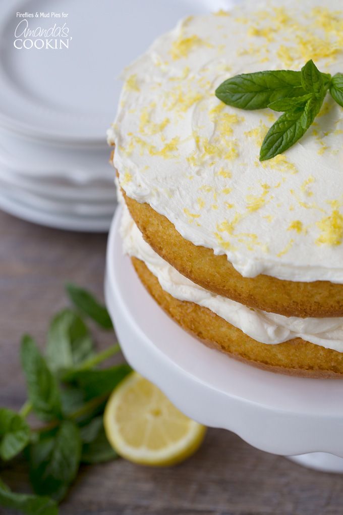 Lemon Curd Poke Cake