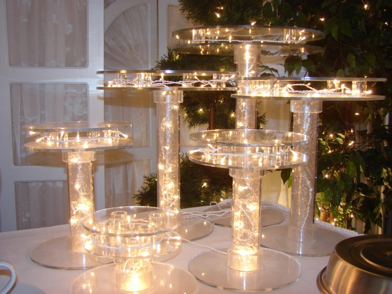 Lighted Acrylic Cake Stands Lighted Acrylic Cake Stands