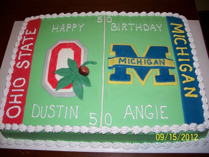 Michigan vs Ohio State Birthday Cake