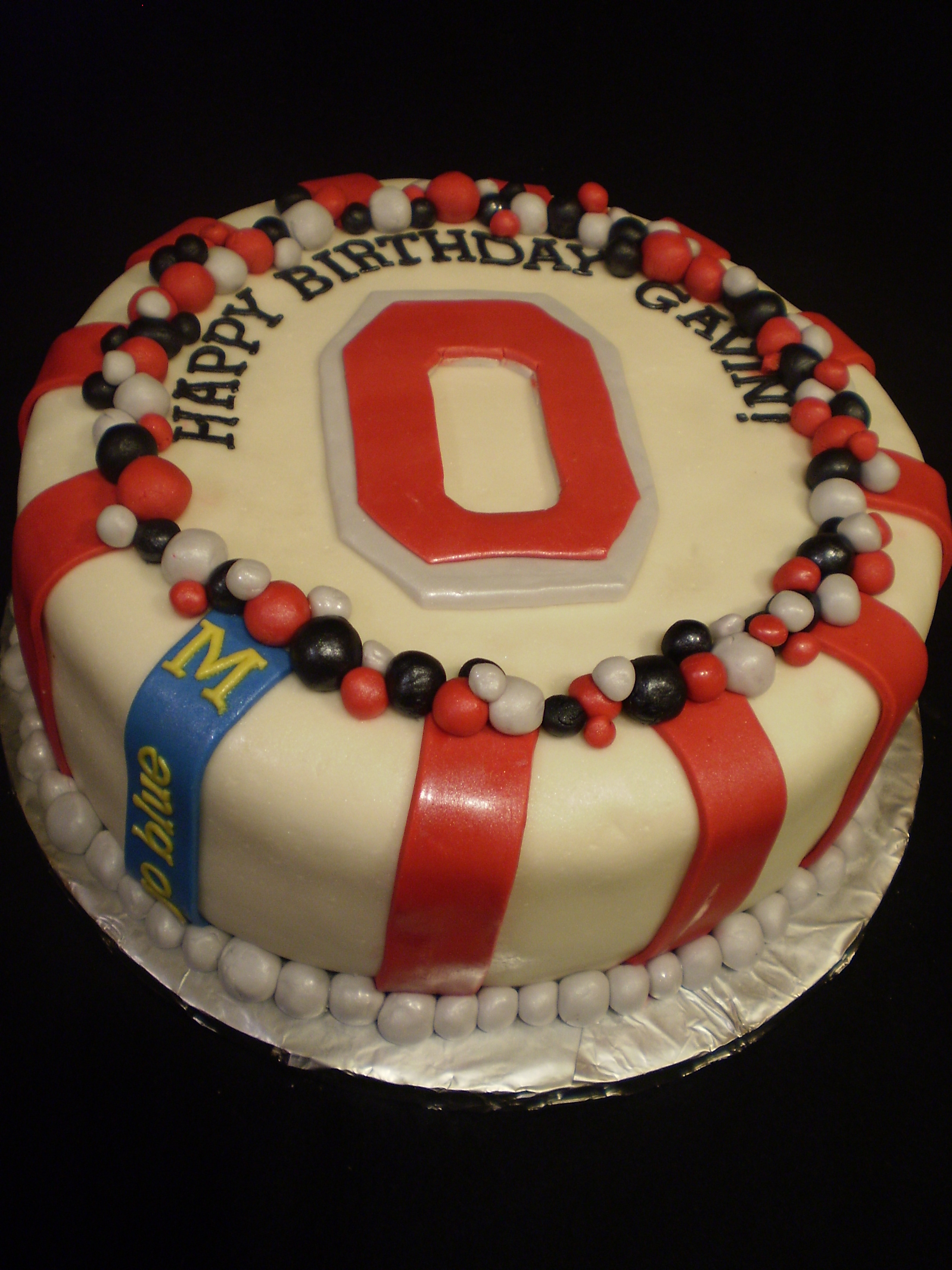 Michigan vs Ohio State Birthday Cake