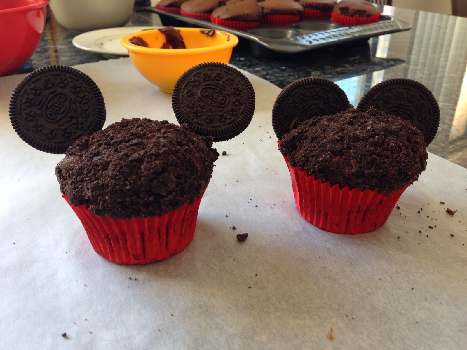 Mickey Mouse Cupcakes with Oreos