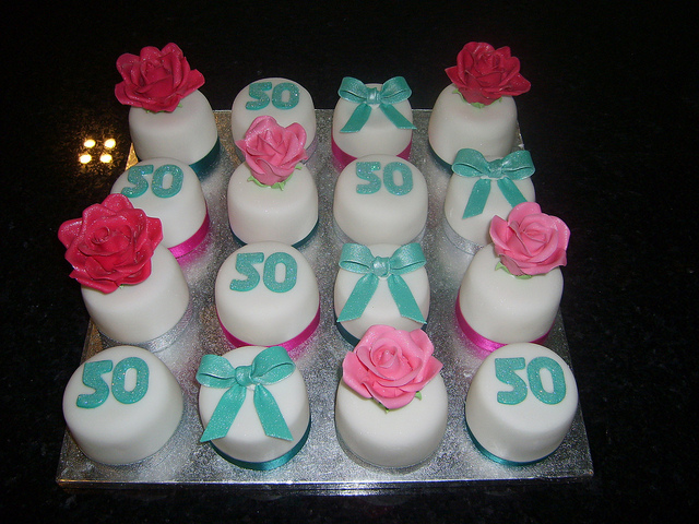 Mini 50th Birthday Cakes
