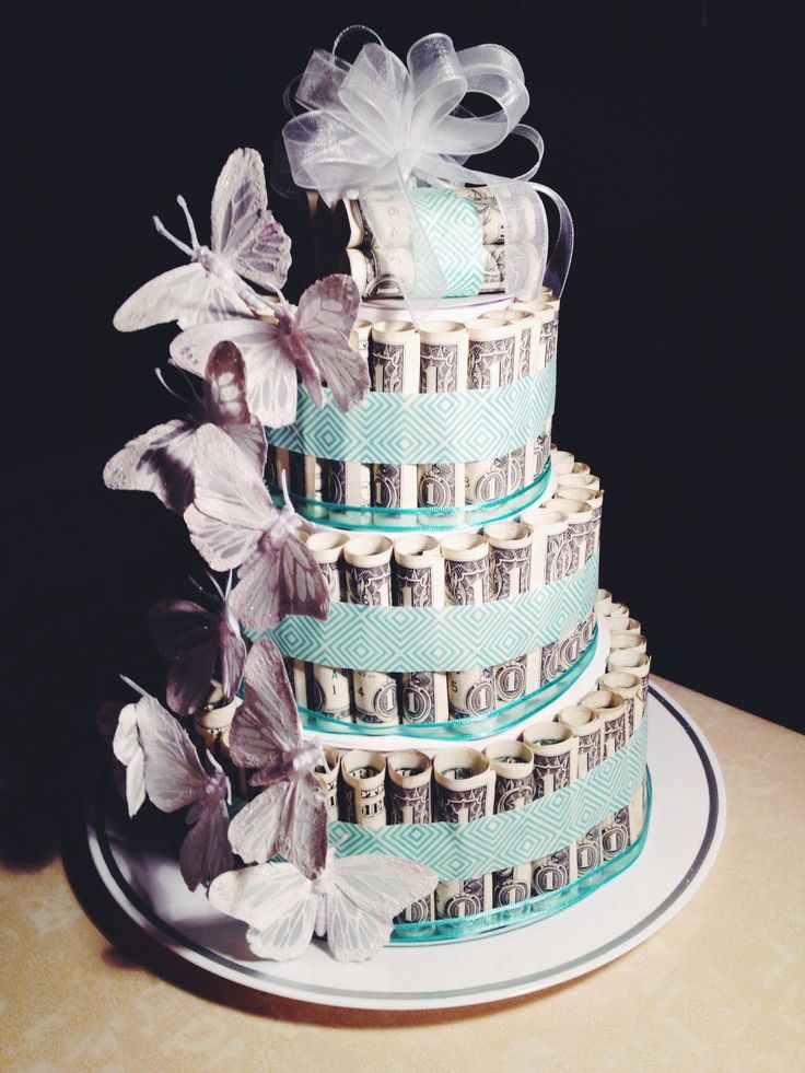 Money Bridal Shower Cake