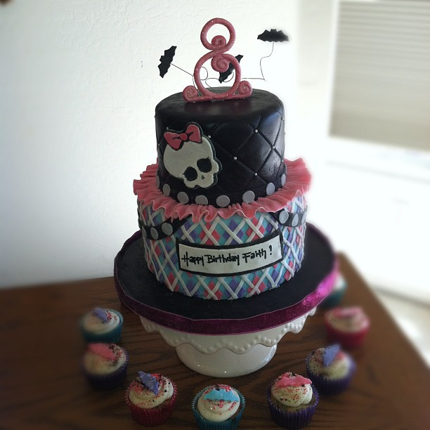 Monster High Theme Birthday Cake Monster High Theme Birthday Cake