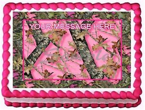 Mossy Oak Pink Camo Baby Shower Cake