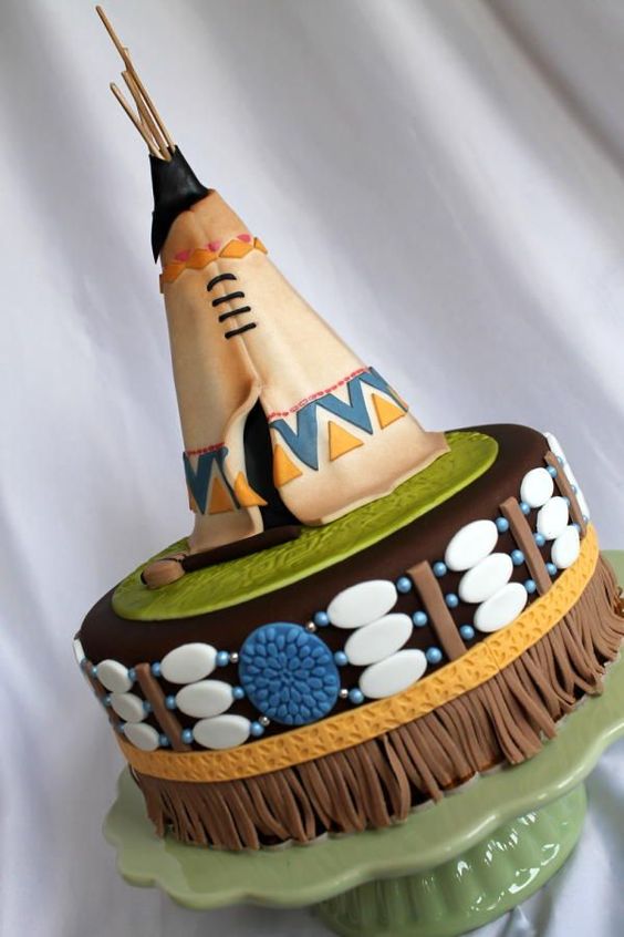 Native American Birthday Cake Native American Birthday Cake
