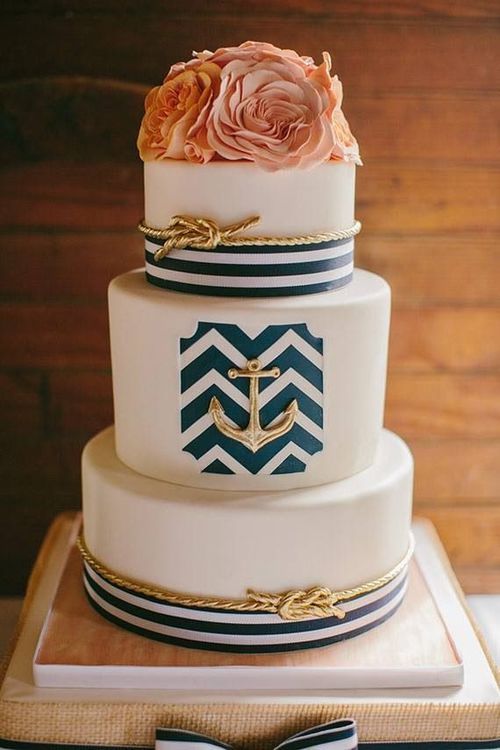 Nautical Wedding Cake Nautical Wedding Cake