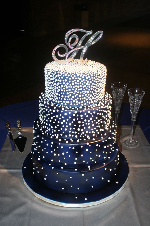 Navy Blue Cake