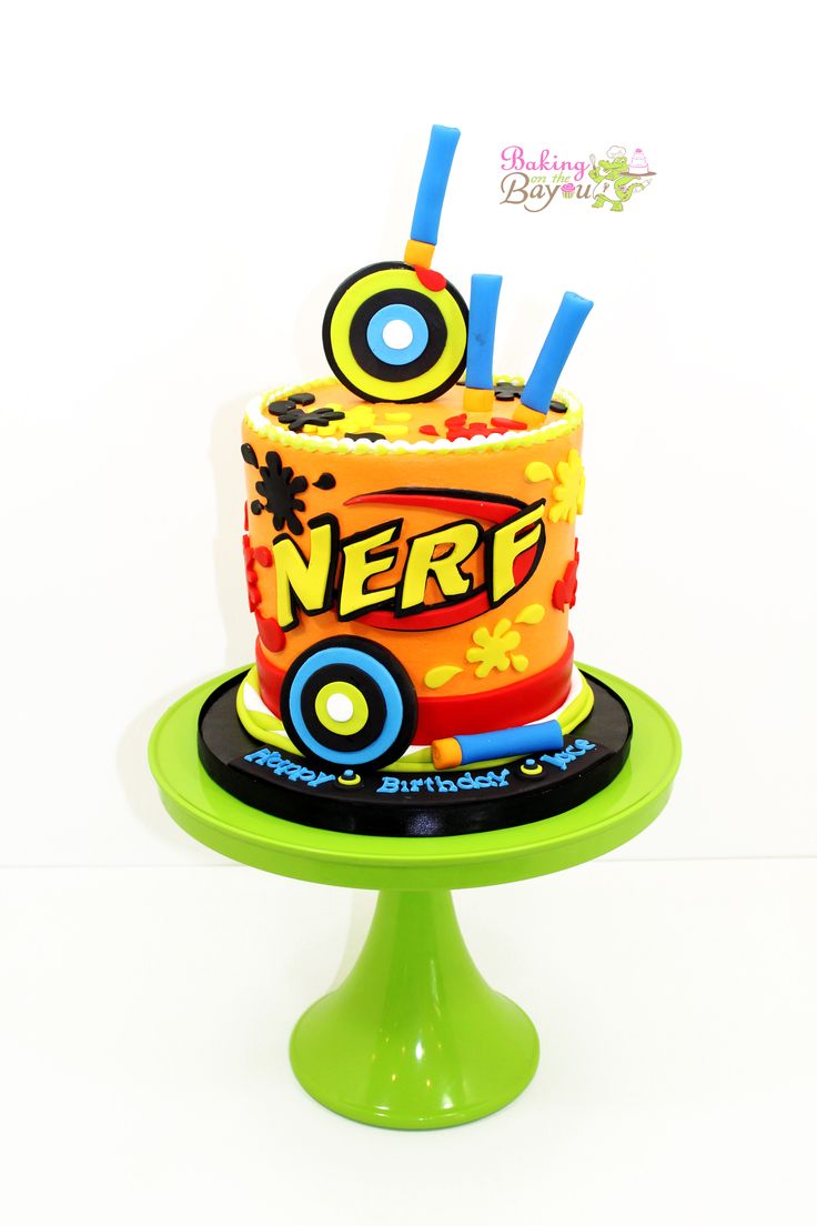 Nerf Birthday Cake Nerf Birthday Cake