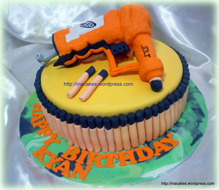 Nerf Gun Birthday Cake