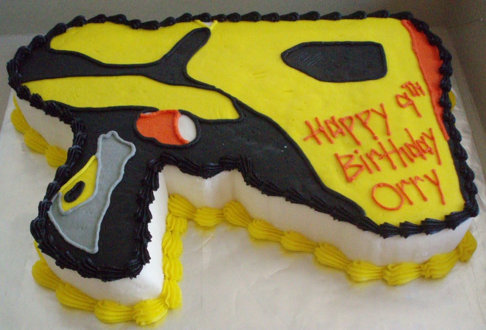 Nerf Gun Birthday Cake