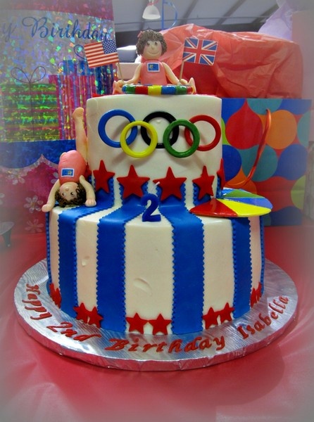 Olympic Themed Birthday Cake