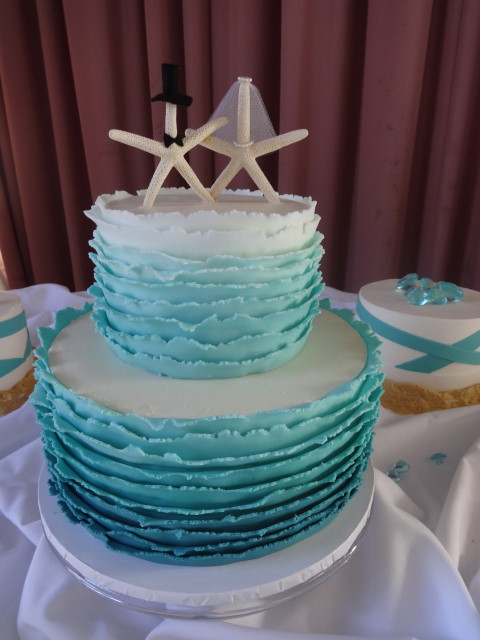 Ombre Buttercream Wedding Cake