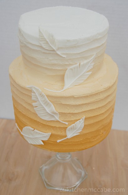 Ombre Feather Cake