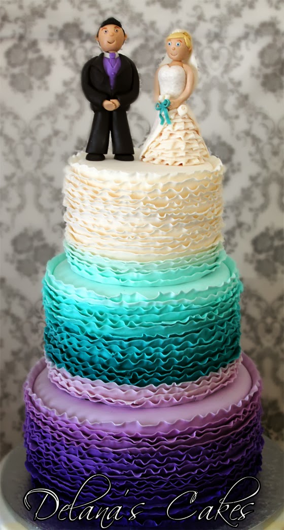 Ombre Wedding Cake Beach