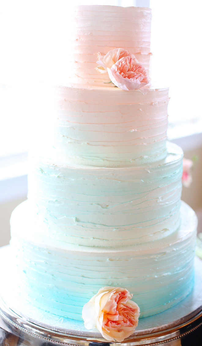 Ombre Wedding Cake