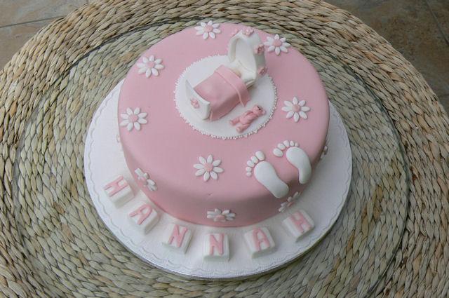 One Tier Christening Cake