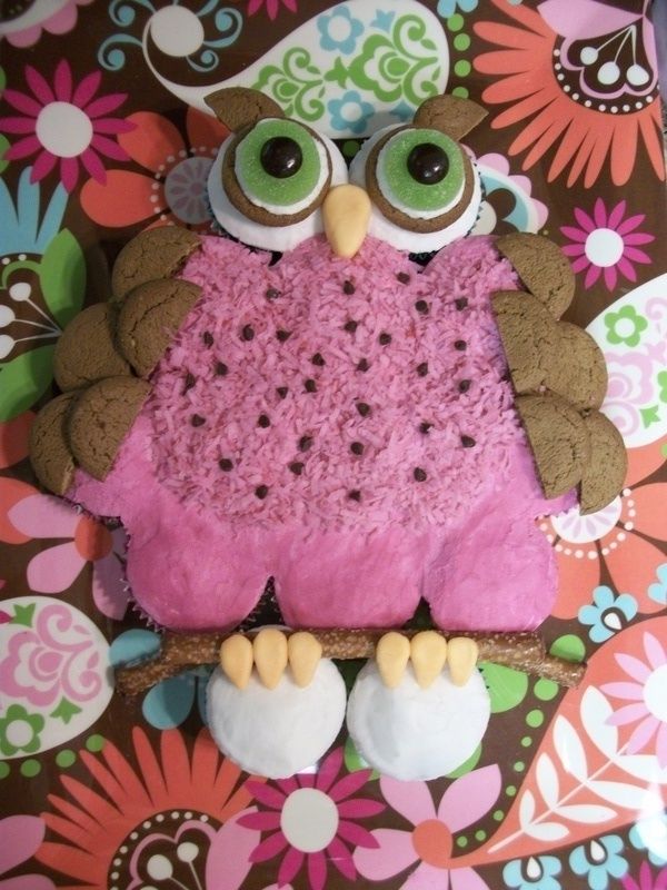 Owl Cupcake Cake