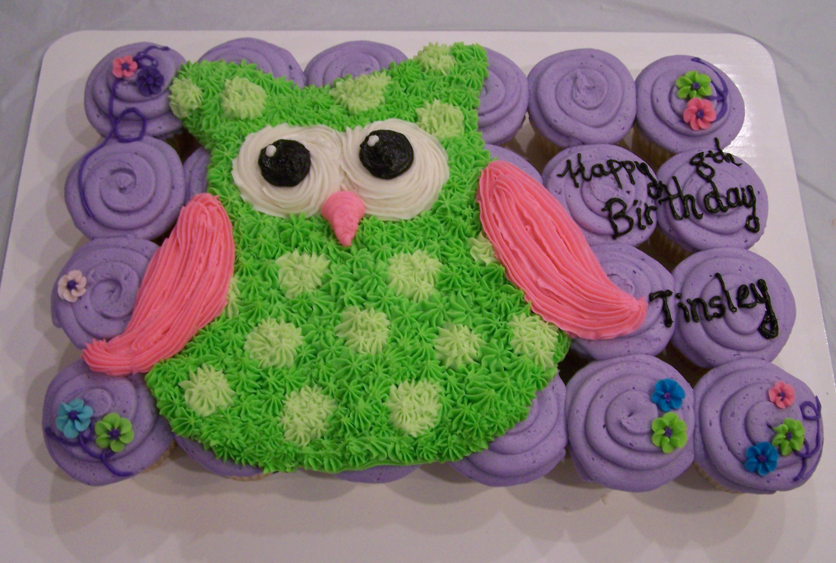 Owl Cupcake Cake