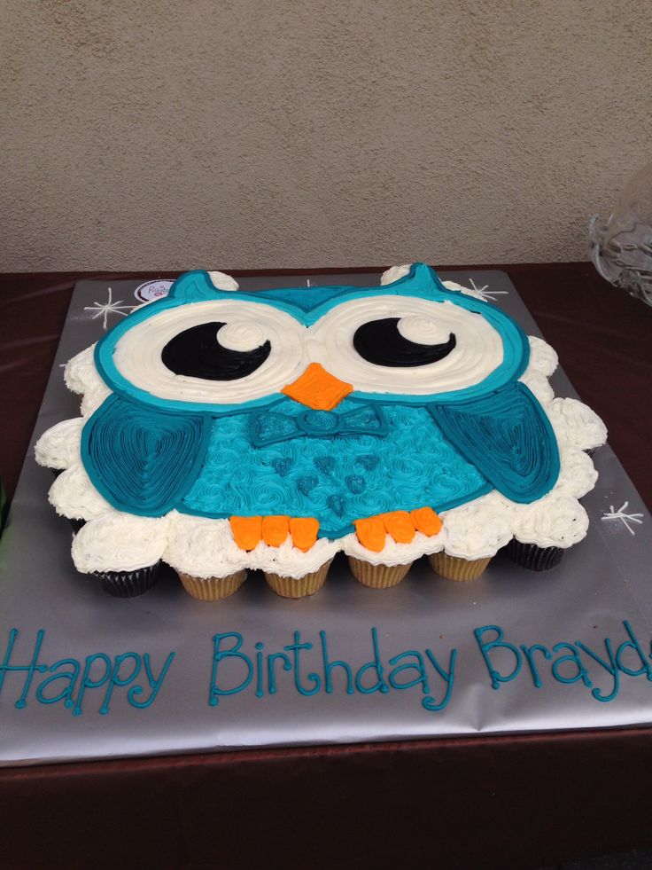 Owl Cupcake Cake