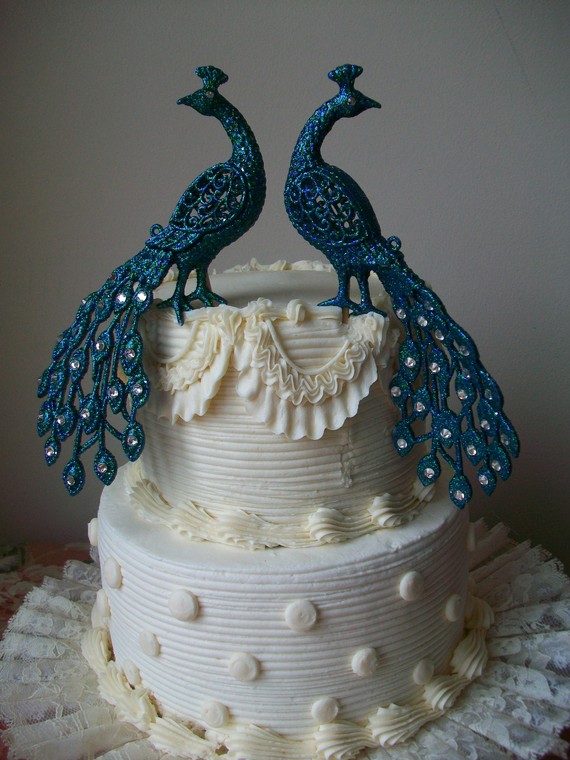 Peacock Cake Topper