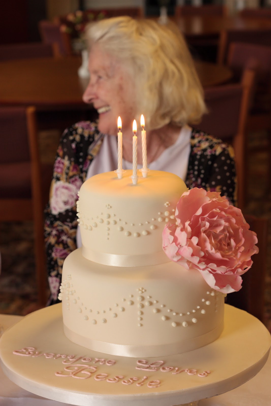 Peonies Birthday Cake