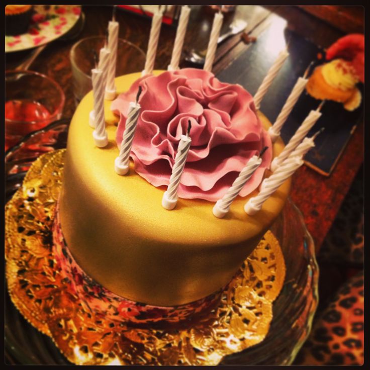 Pink and Gold Birthday Cakes for Girls