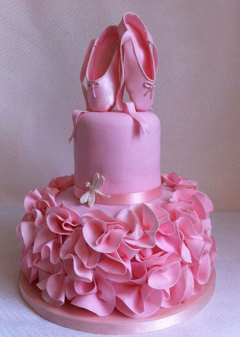 Pink Ballerina Fondant Cake Pink Ballerina Fondant Cake