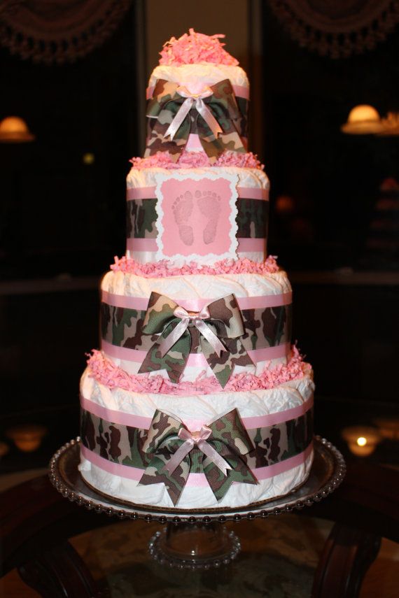 Pink Camo Diaper Cake Pink Camo Diaper Cake