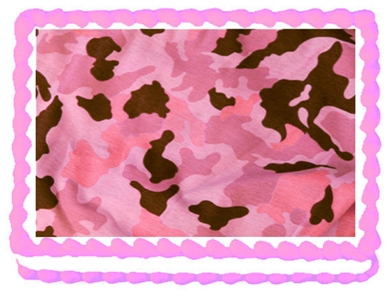 Pink Camo Sheet Cake