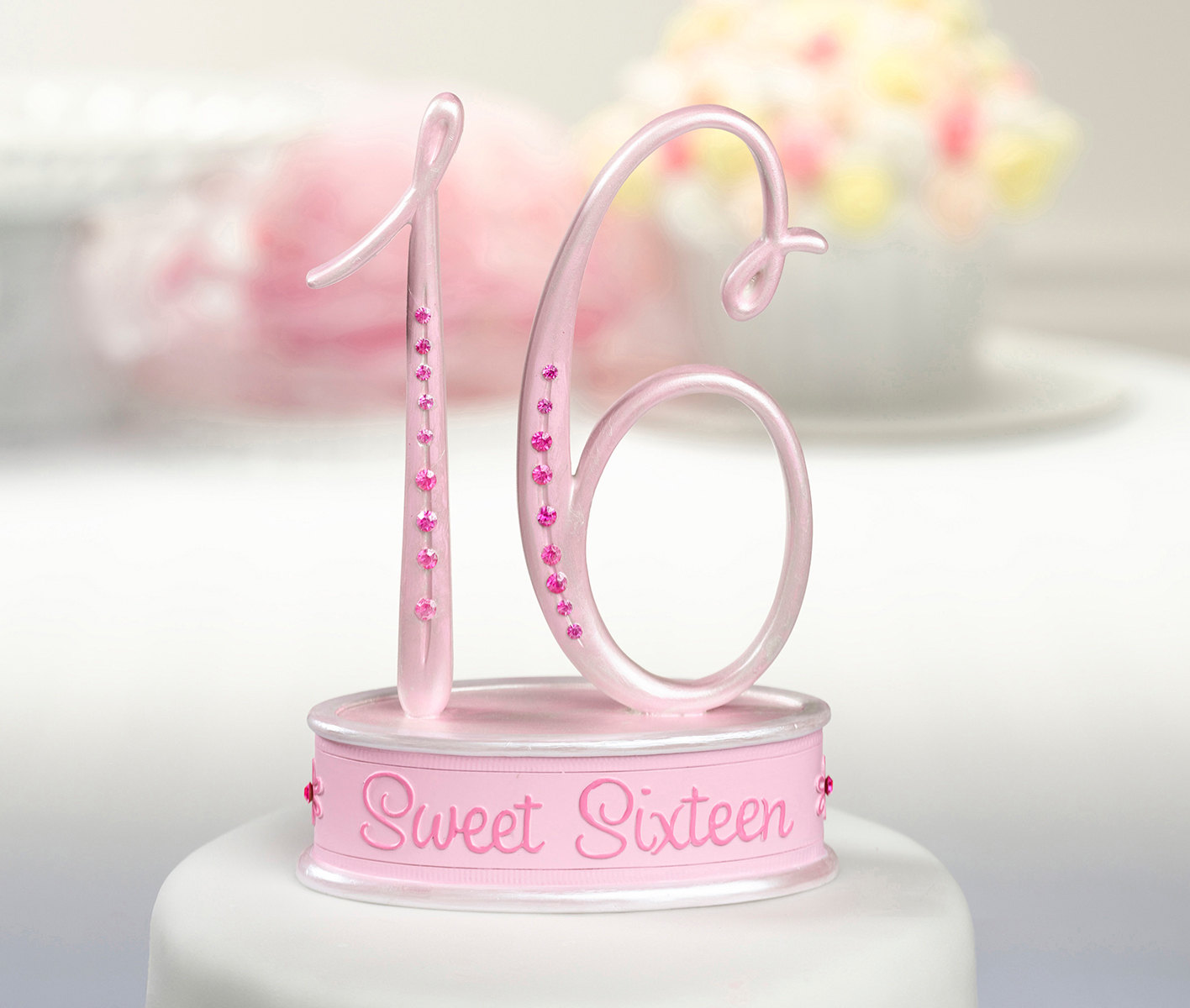 Pink Sweet Sixteen Birthday Cake