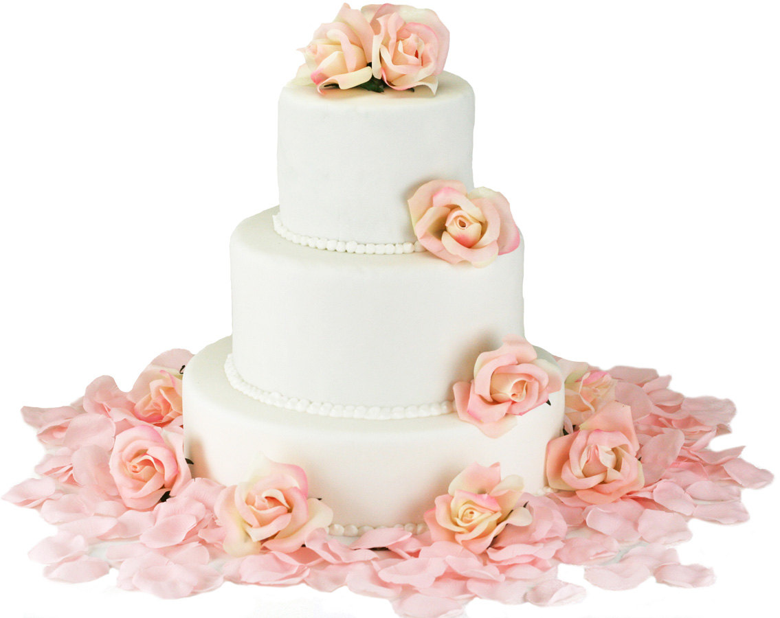 10 Using Silk Flowers On Cakes Photo Wedding Cakes with Artificial