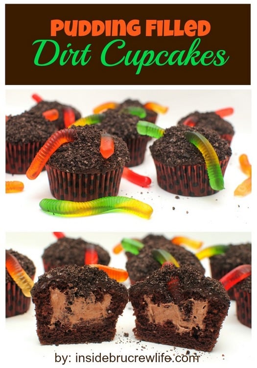 Pudding Filled Dirt Cupcakes Pudding Filled Dirt Cupcakes