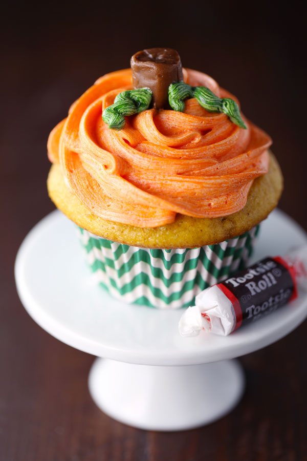 Pumpkin Cupcakes with Cake Mix