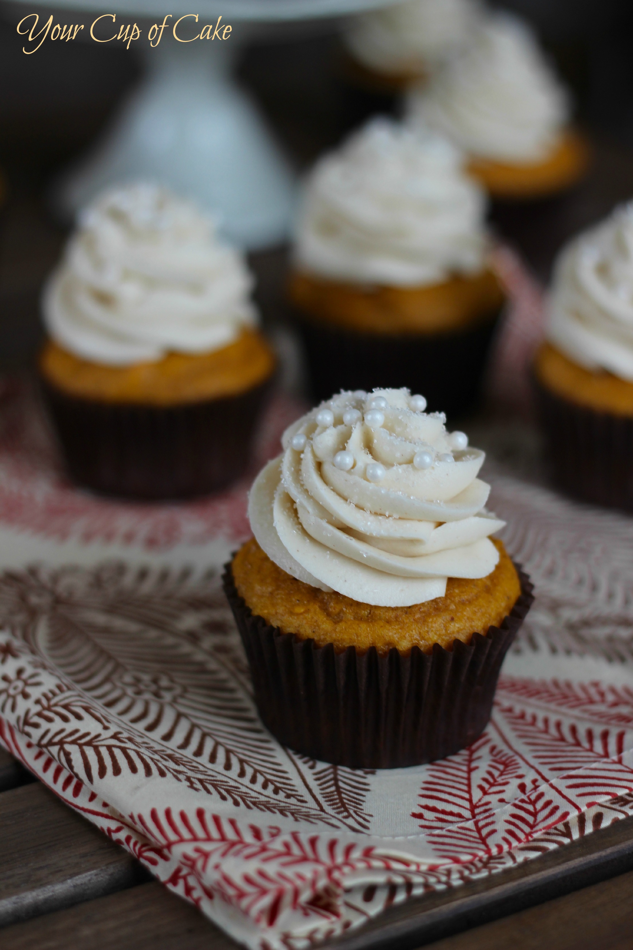 Pumpkin Cupcakes with Yellow Cake Mix