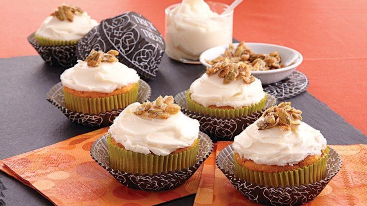 Pumpkin Cupcakes with Yellow Cake Mix