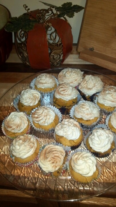 Pumpkin Cupcakes with Yellow Cake Mix