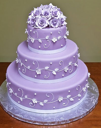Purple and Lavender Wedding Cake Purple and Lavender Wedding Cake