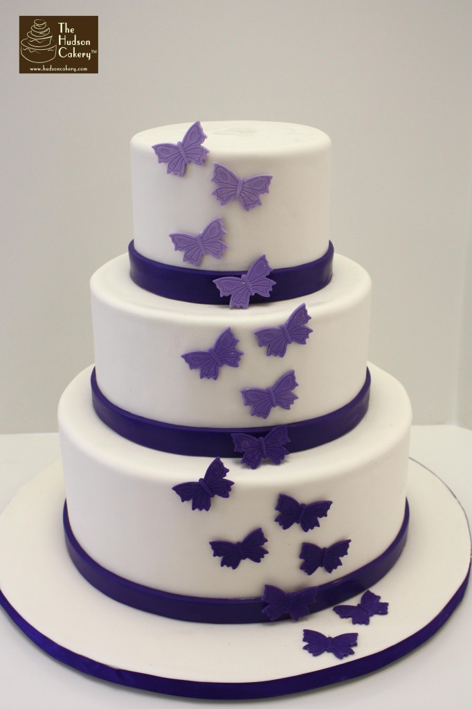 Purple Butterfly Wedding Cakes