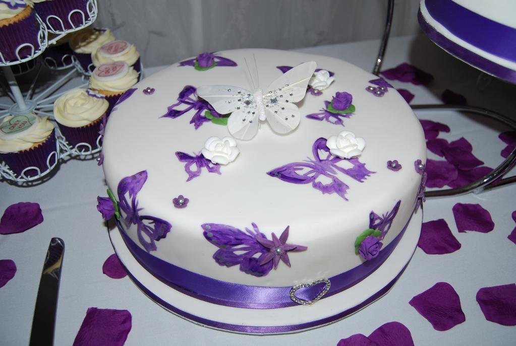 Purple Butterfly Wedding Cakes