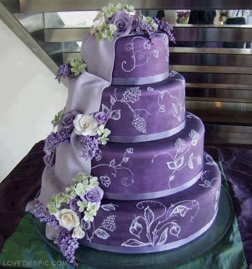 Purple Wedding Cake