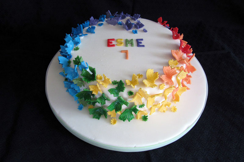 Rainbow Birthday Cake Butterflies