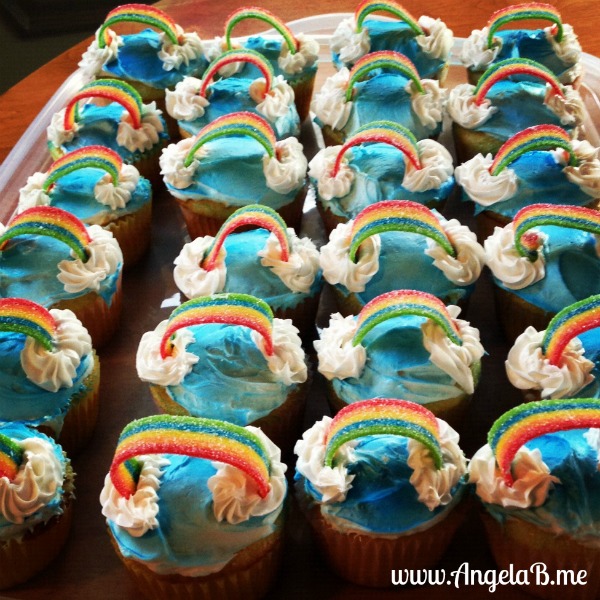 Rainbow Birthday Party Cupcakes