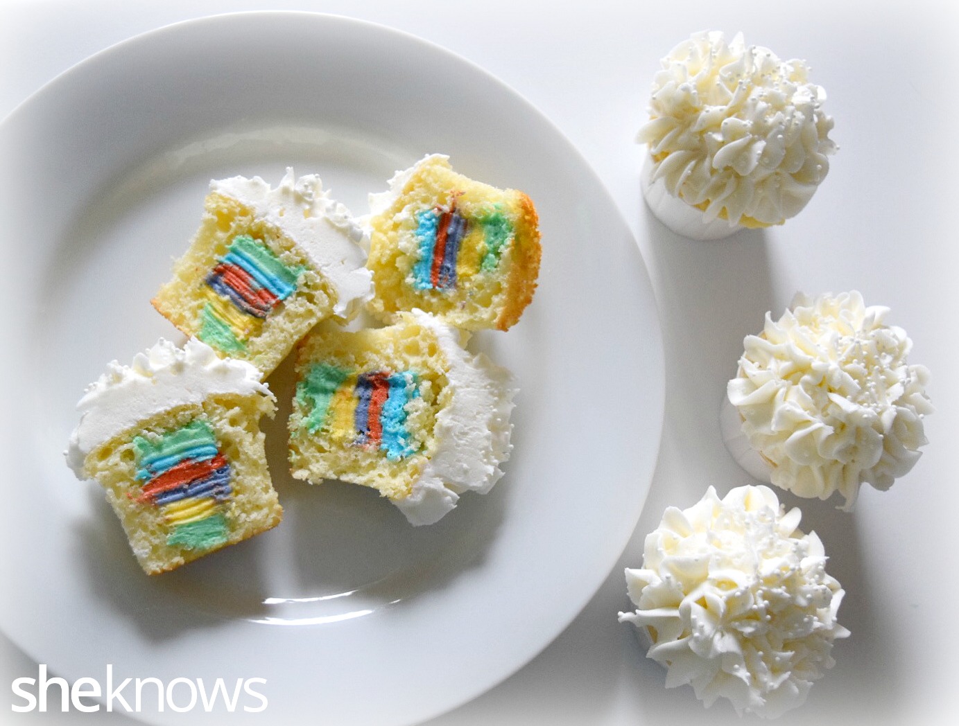 Rainbow Cupcake with Filling