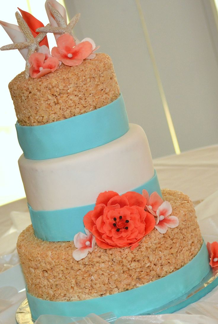 8 Photos of Beach Wedding Cakes No Fondant 8 Photos of Beach Wedding Cakes No Fondant