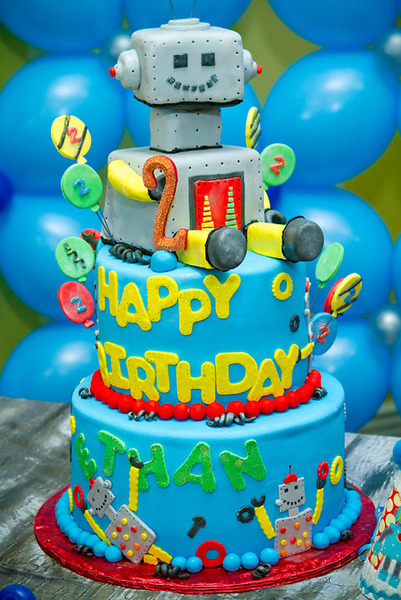 Robot Birthday Cake