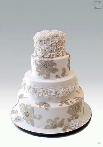 Ron Ben Israel Lace Wedding Cake